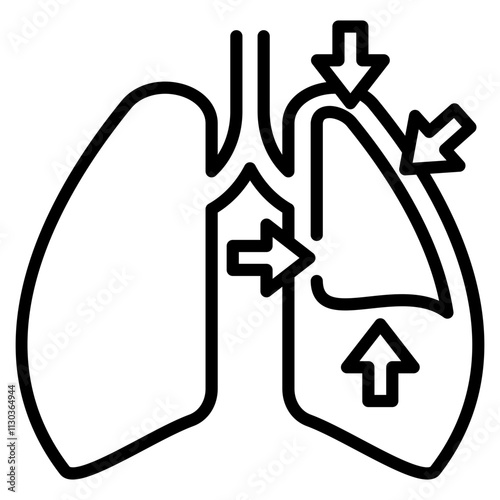 pleural effusion single icon photo