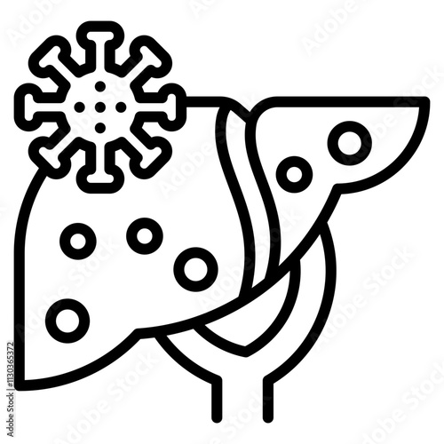 hepatitis b single icon
