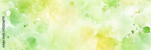 Soft Light Green Watercolor Background with Blurred Effects for Abstract Art, Design, and Creative Projects, Perfect for Various Applications and Themes photo