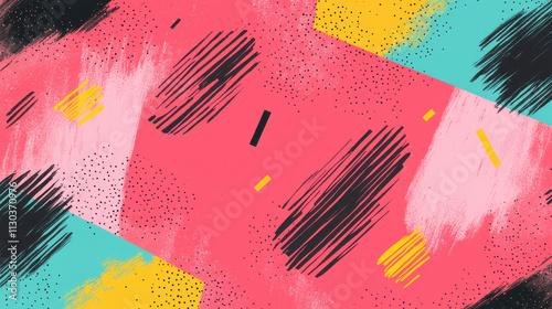 Vibrant abstract background with colorful shapes and textures