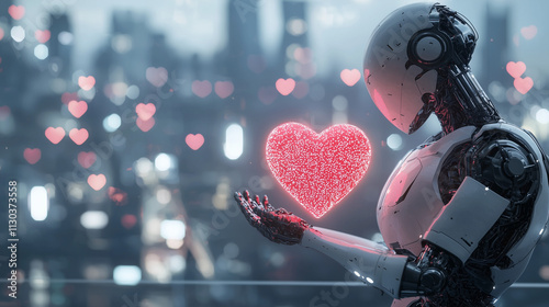 AI Heart: Futuristic robot ...