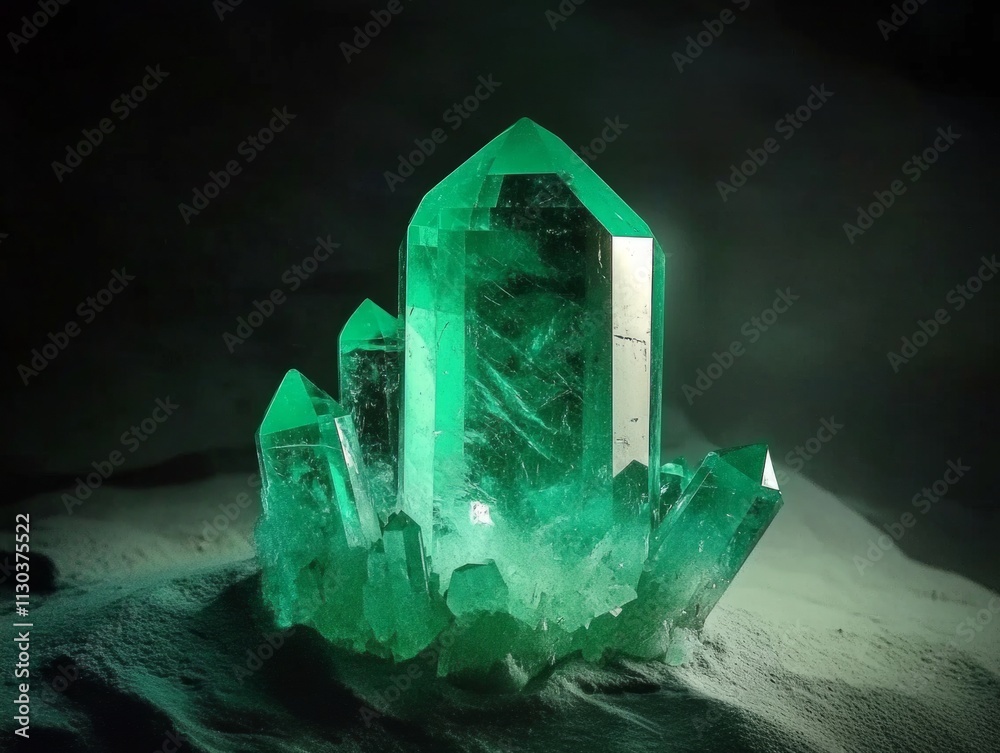 Luxurious emerald crystal decor