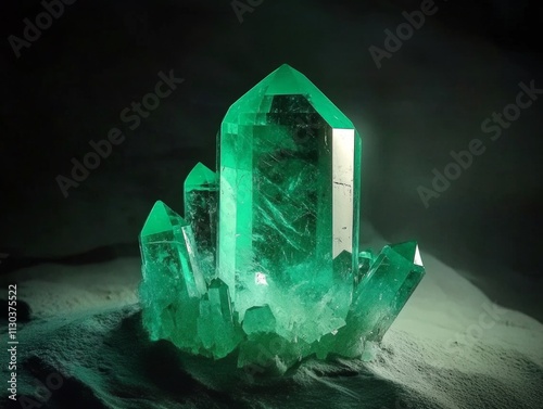 Obraz na płótnie Luxurious emerald crystal decor w salonie