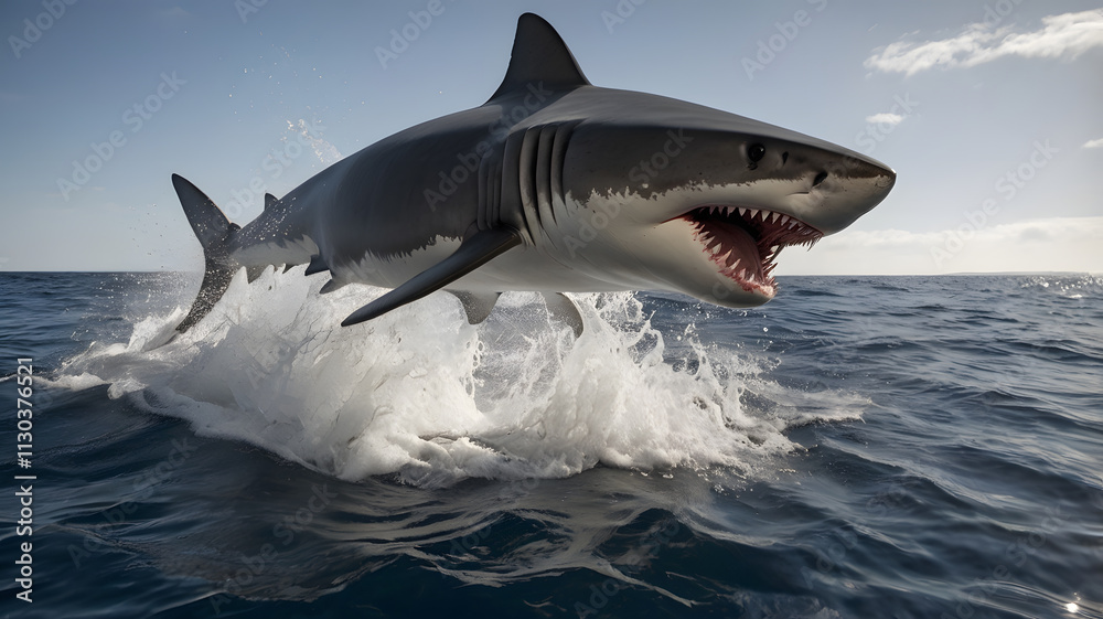 Naklejka premium shark big fish