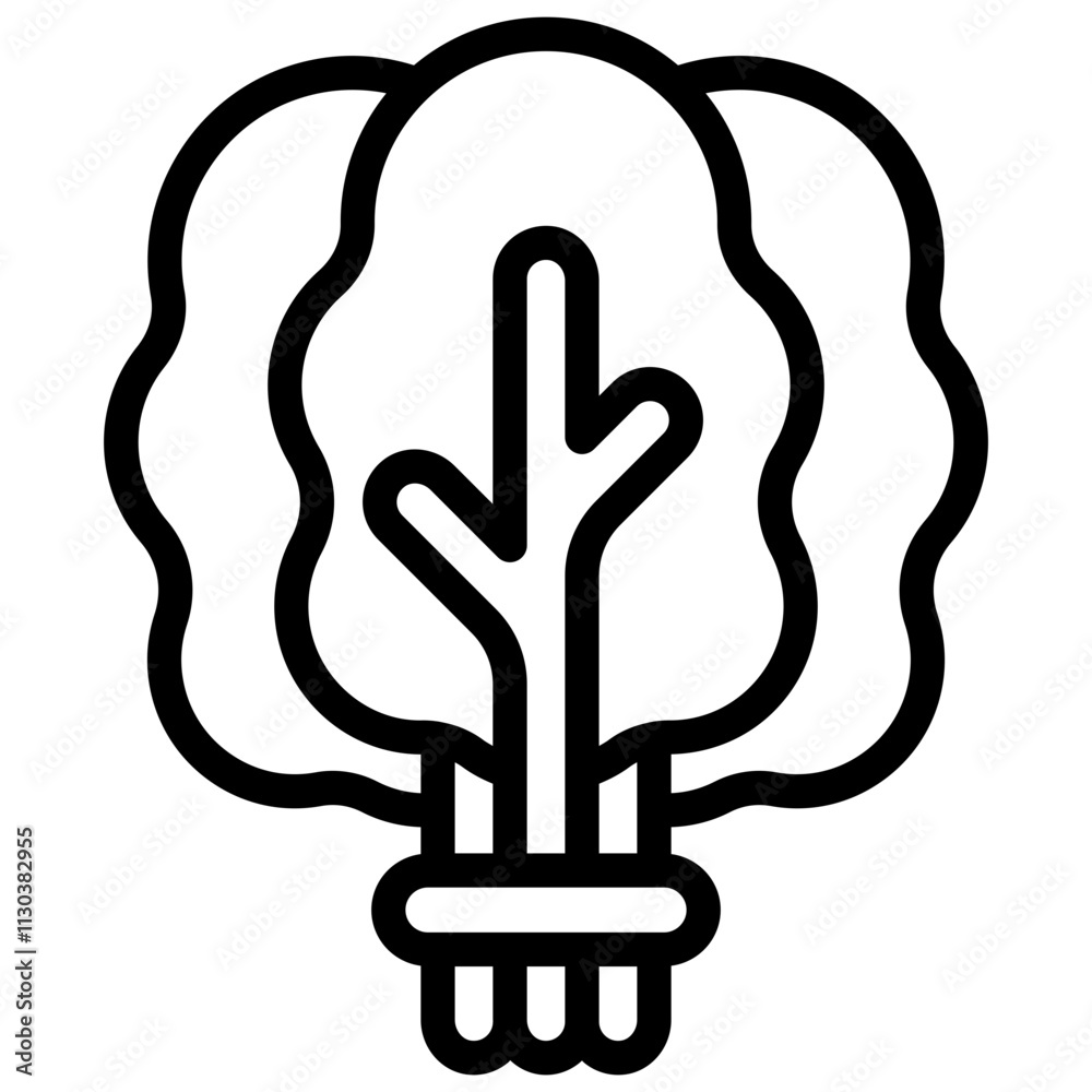 Obraz premium Spinach Icon. Thin Line Spinach Icon
