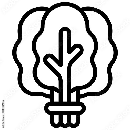 Spinach Icon. Thin Line Spinach Icon
