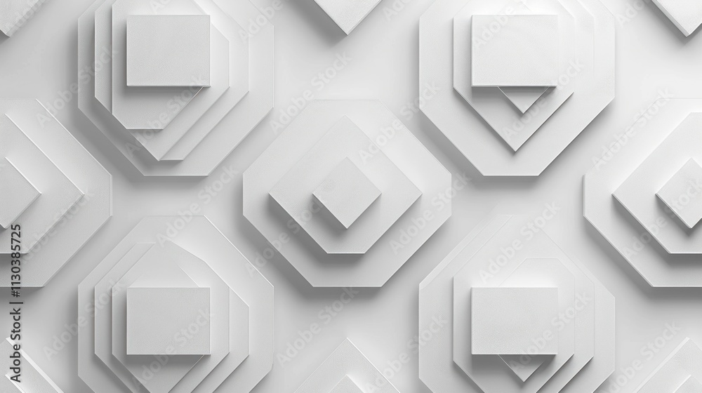 Fototapeta premium Abstract white geometric background