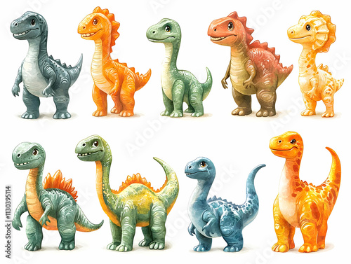 Cute Dinosaur Illustrations: Adorable Prehistoric Creatures photo