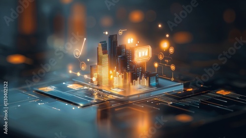 Revolutionizing real estate smart contracts automate transactions in a futuristic urban landscape gigapixel perspective digital innovation in property management