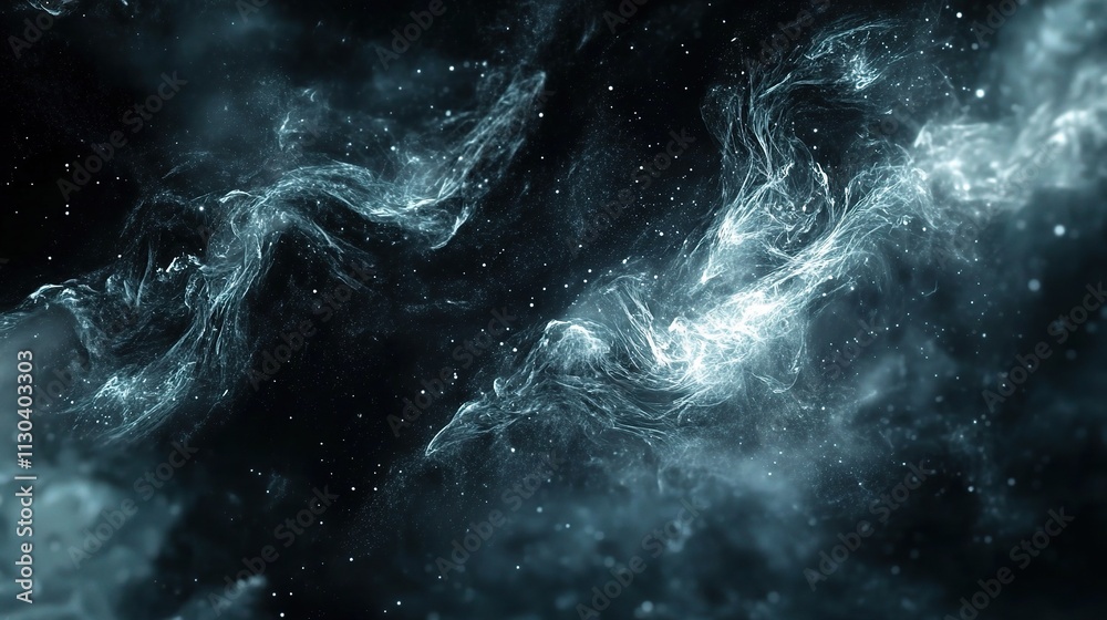 Fototapeta premium Abstract 3D Shapes Floating in Space with Digital Elements