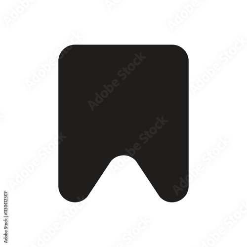 Stylized White Tooth Icon on a Dark Teal Background
