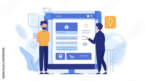 interactive KYC compliance interface with the user. Business professional interacting with a Know Your Customer (KYC) compliance and security interface on digital screen.