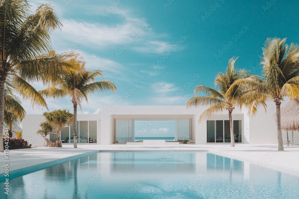 Fototapeta premium pool with trees