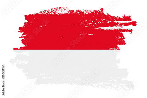 Wallpaper Mural Flag of Indonesia png sticker, paint stroke design, transparent background Torontodigital.ca
