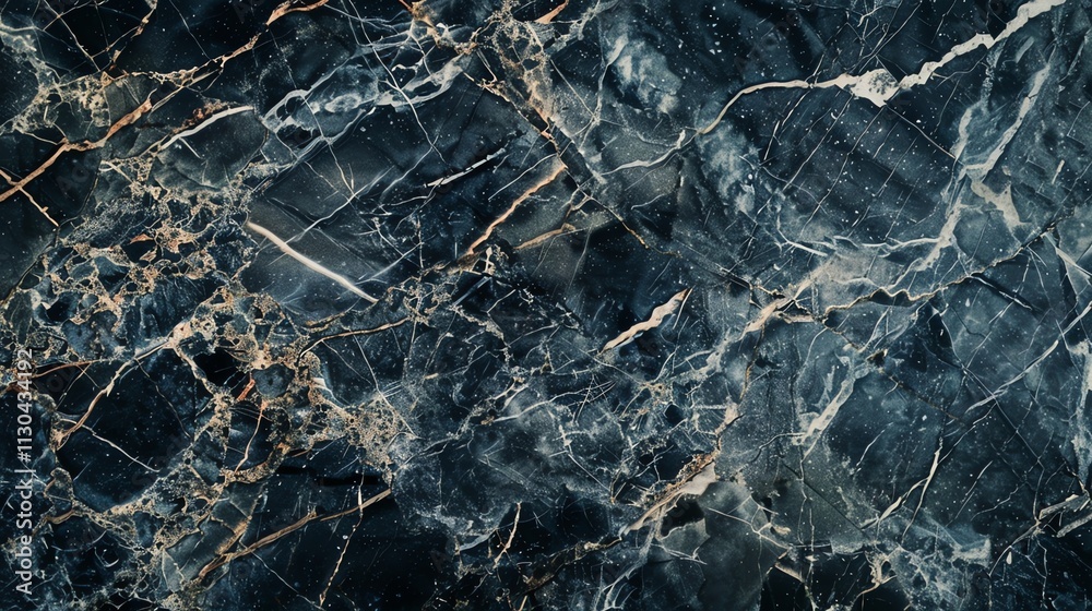 Obraz premium Abstract dark blue and gold marble texture.