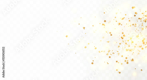 A scattered golden glitter ...