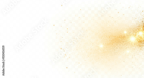A golden glitter burst on a...