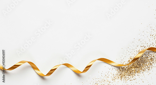 A golden ribbon flowing gra...