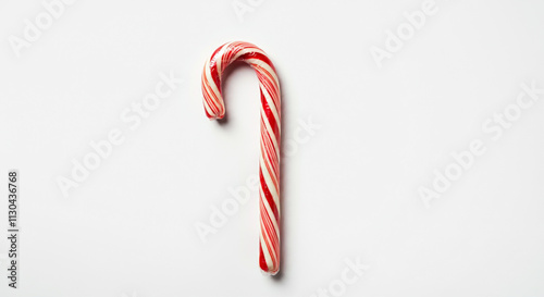 A red and white striped can...