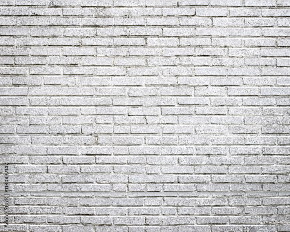 Obraz premium Architecture backdrops with a white brick wall texture