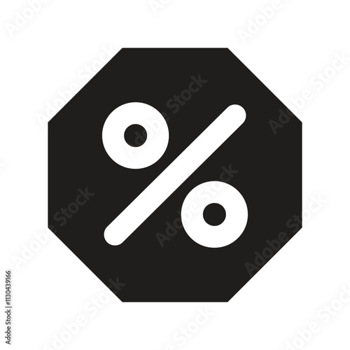 Octagonal Stop Sign with a Crossed-Out Percentage Symbol