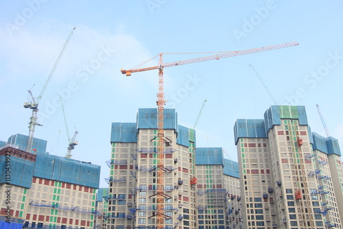 Apartments under Construction near Olympic Park in Seoul, South Korea