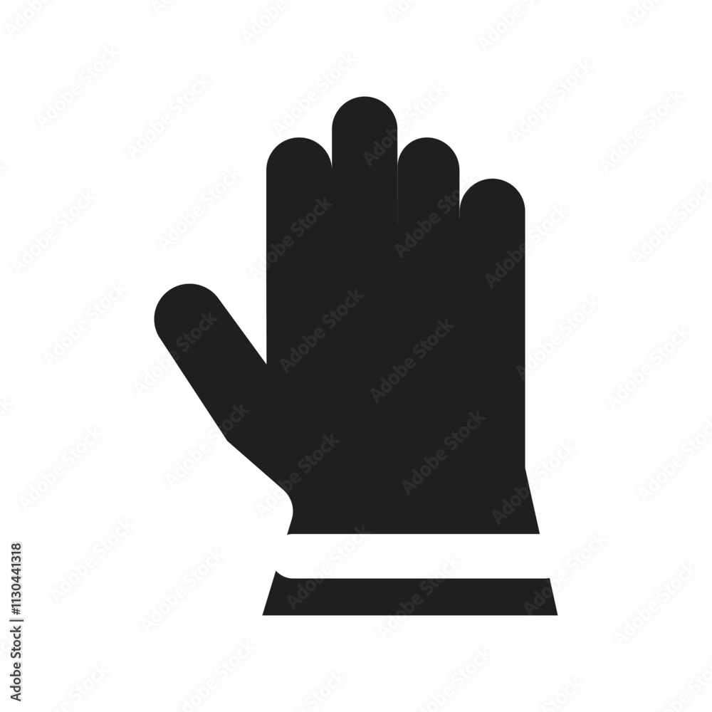 Obraz premium Simple pixel art depiction of a white winter glove.