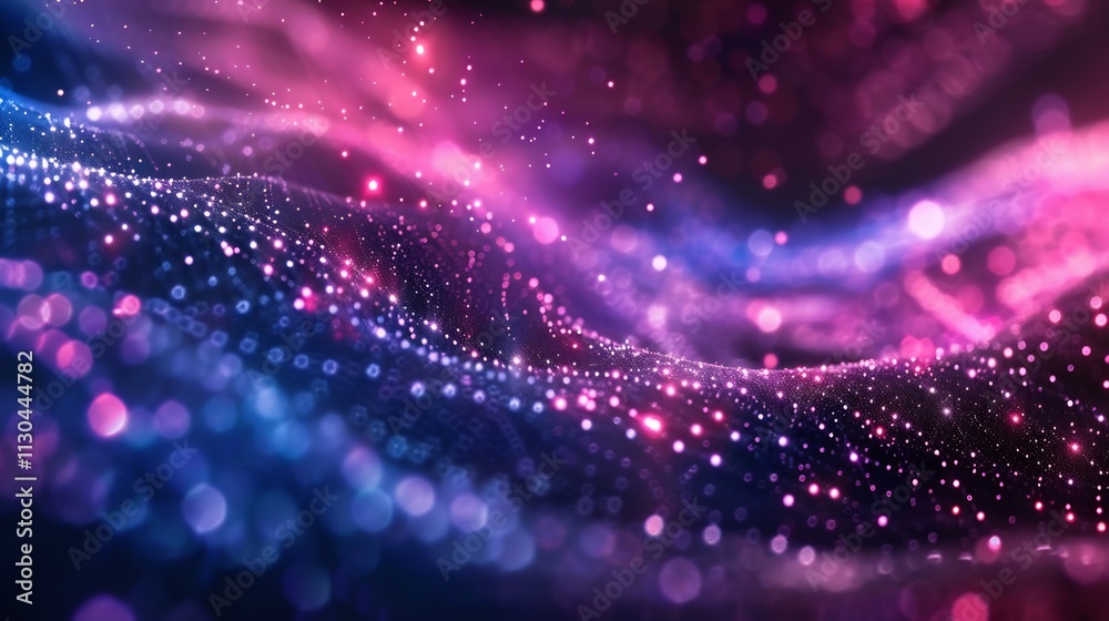 Abstract Cosmic Nebula: A Symphony of Pink and Blue Lights Abstract Cosmic Nebula: A Symphony of Pink and Blue Lights