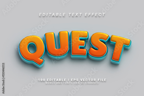 Quest 3d Style Text Effect