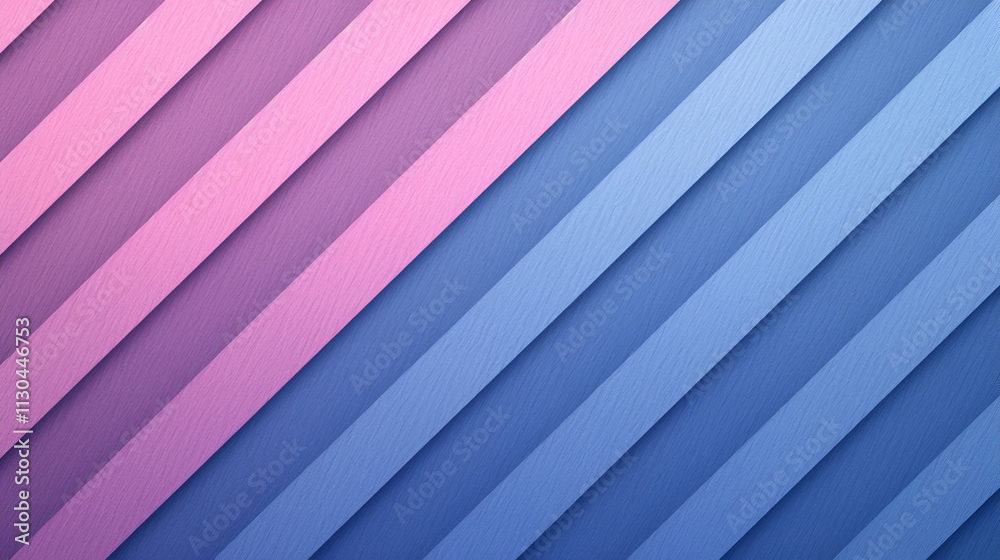 Obraz premium Abstract Diagonal Stripes Pink Blue Background