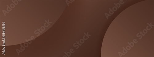 Mocha Mousse color 2025 Abstract background. Fashionable brown colour of 2025. Modern Banner template with copy space. Horizontal trendy vector backdrop.