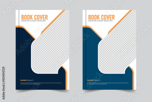Print-ready book cover design, 2 color variation modern style book cover design or report cover with image
