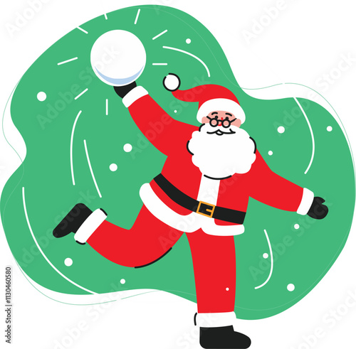 Santa Throws Snowballs with Joy