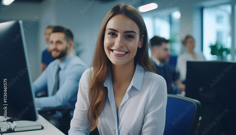 Naklejka premium Business people in the office