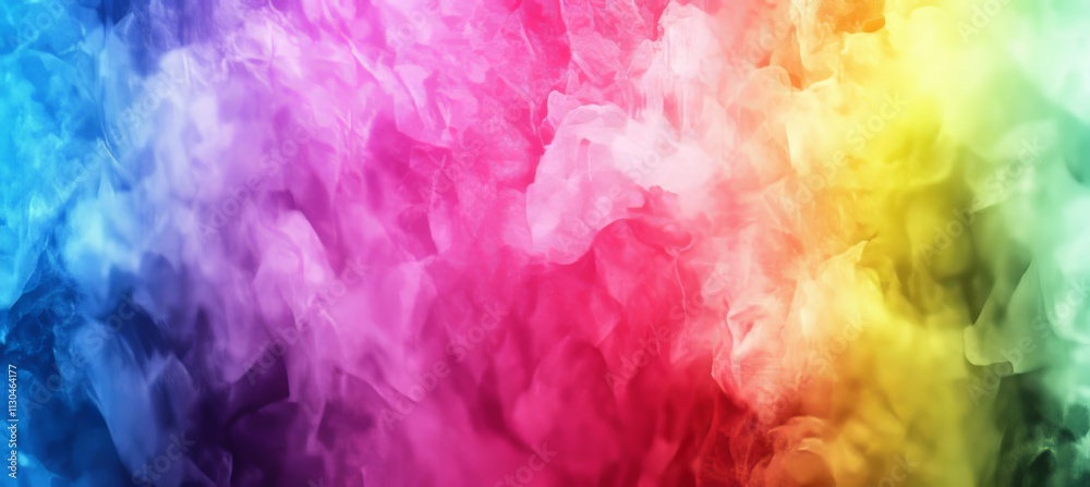 Fototapeta premium Abstract Vibrant Watercolor Cloud Background Texture with Soft Pink, Blue, Green, and Yellow Colors