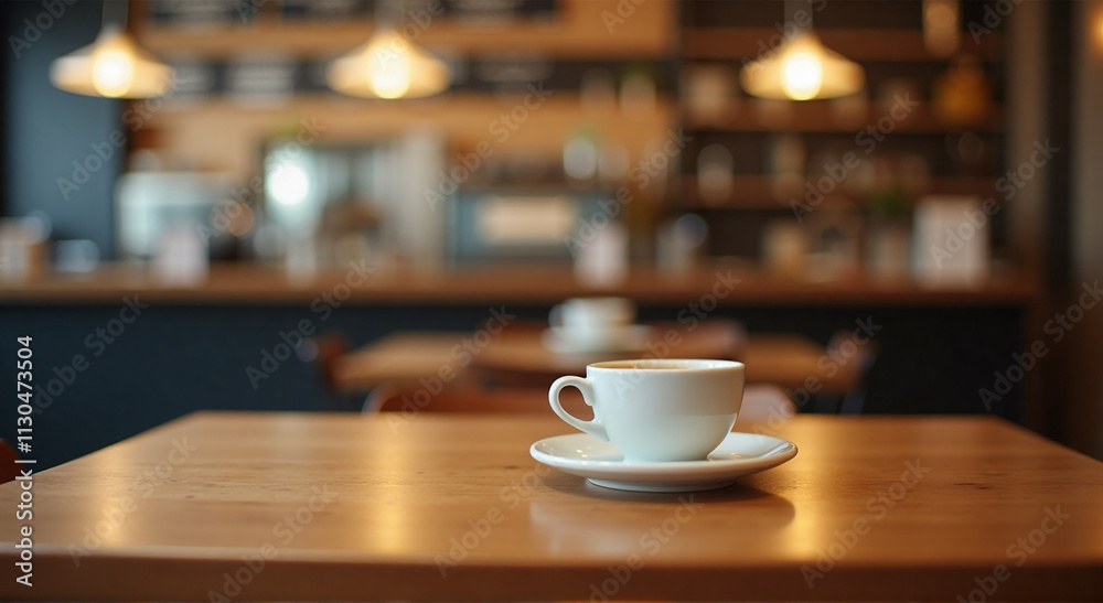 Fototapeta premium cup of coffee on a table