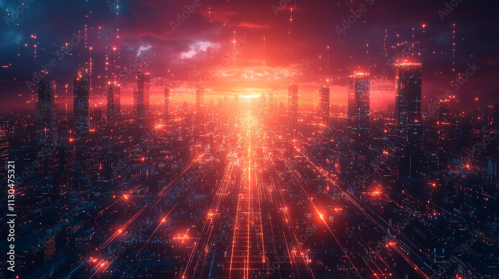 Obraz premium The Great Wall of Data