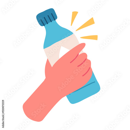 Stay hydrated water of bottle illustration