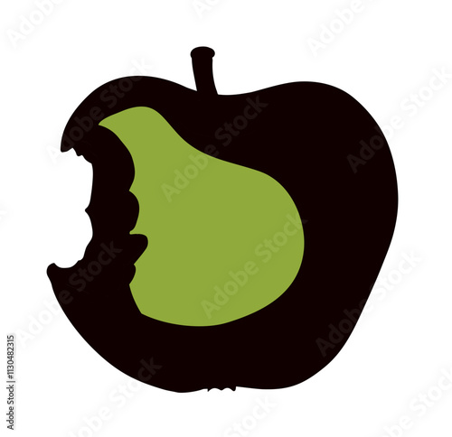 Stub from Apple. Vector drawing