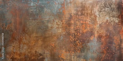 grunge rusted metal texture soft brown and blue rust and oxidized metal background old iron sheet