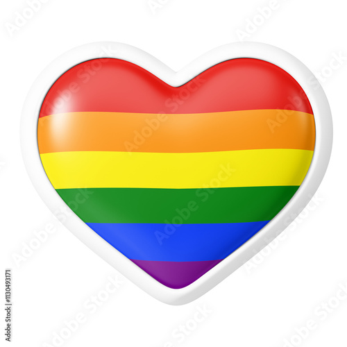 LGBTQ rainbow heart png 3D element, transparent background Free Download LGBTQ rainbow heart png 3D element, transparent background - GFXLoad