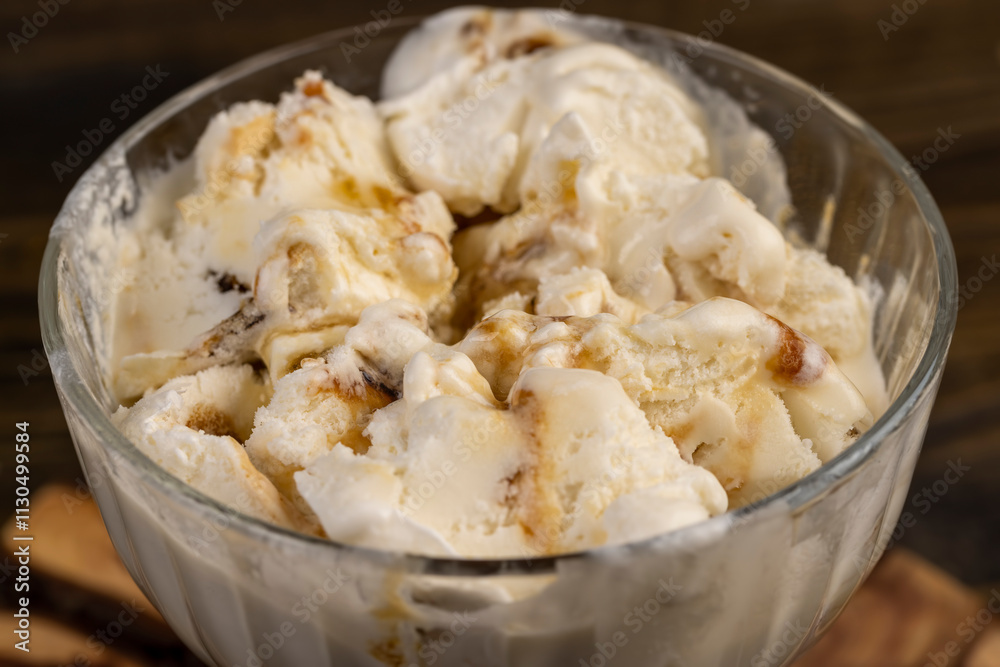 sweet cold ice cream with natural maple syrup sweet cold ice cream with natural maple syrup