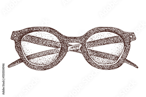 Hand drawn sunglasses vector illustration