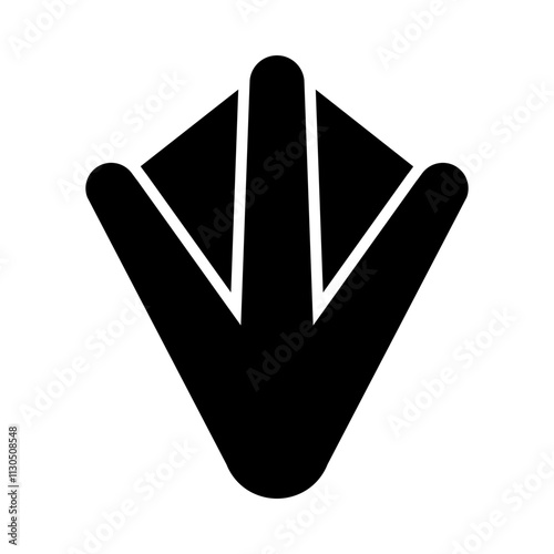 Goose Footprint glyph icon