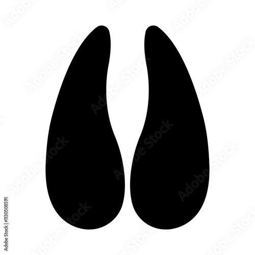 Cow Hoof Print glyph icon