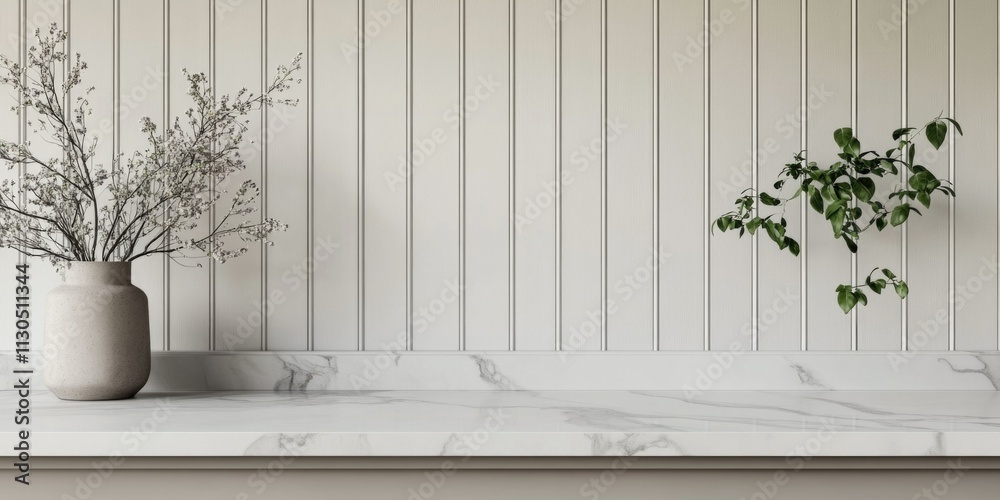 Obraz premium Elegant White Marble Countertops