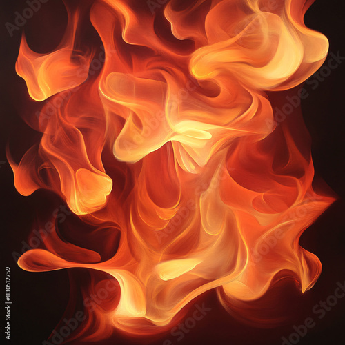 collection abstract flame isolated black background. concept of effect texture ablaze, graphic design bonfire, blaze at night. burn of fire sizzling, danger explosion 