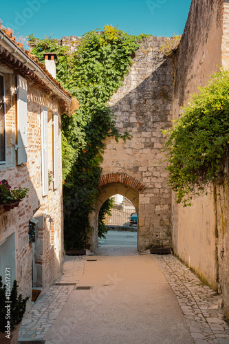 Porte de la ville dans un mur d'enceinte