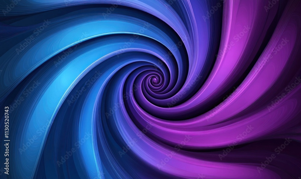 Obraz premium Abstract swirling blue and purple vortex.