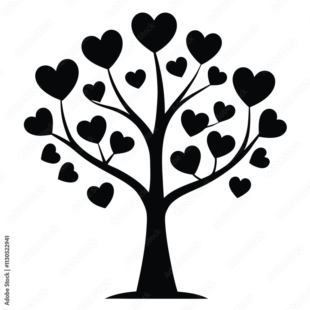 Fototapeta premium Tree with heart like valentine